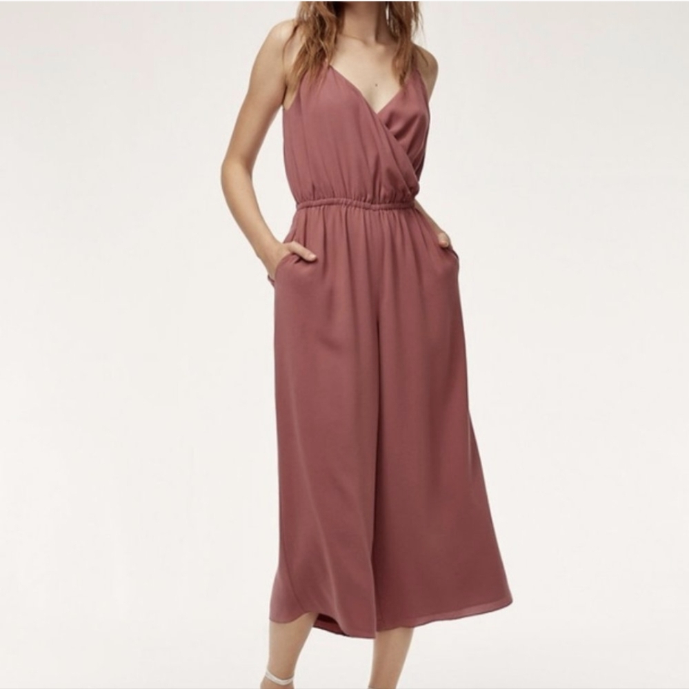 Wilfred Mauve Wrap-Front Jumpsuit L